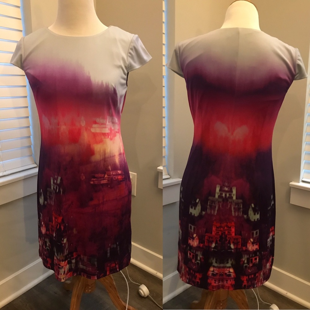 graphic printed dress - size S - limited W